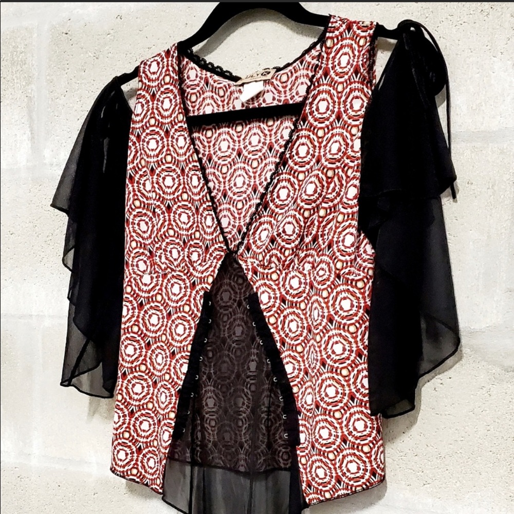 Renaissance Cold Shoulder Corset Blouse